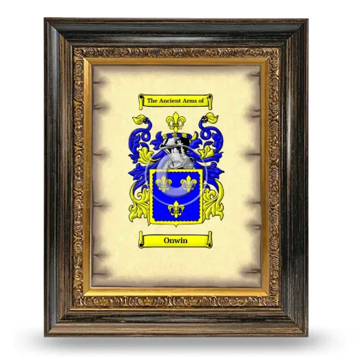 Onwin Coat of Arms Framed - Heirloom