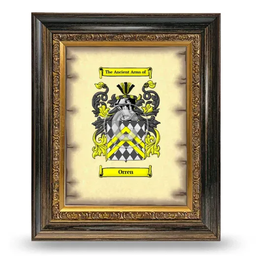 Orren Coat of Arms Framed - Heirloom