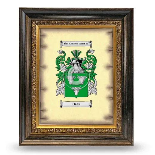 Oses Coat of Arms Framed - Heirloom