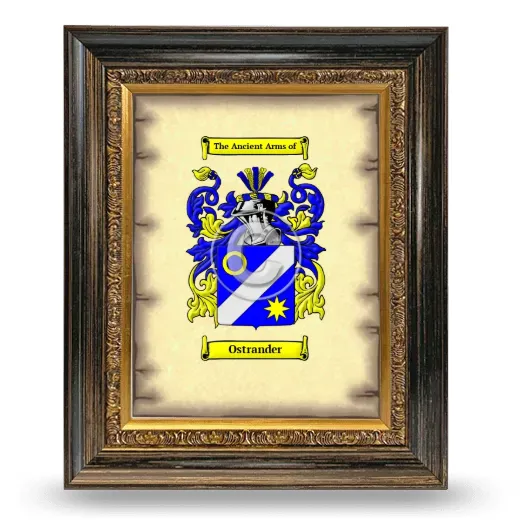 Ostrander Coat of Arms Framed - Heirloom