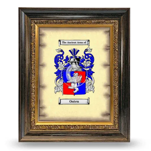 Outen Coat of Arms Framed - Heirloom