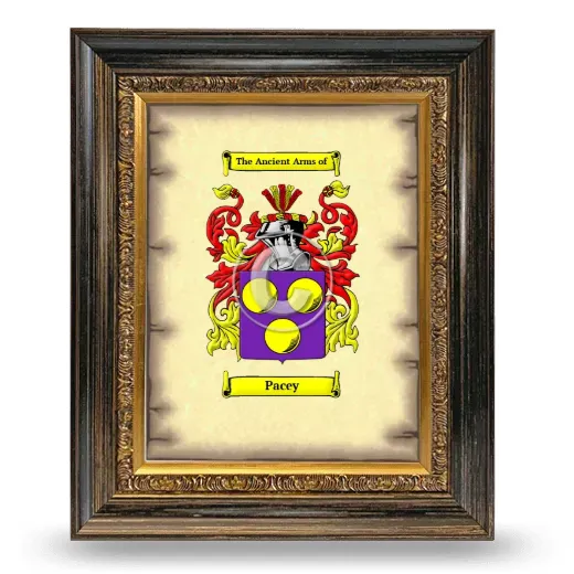 Pacey Coat of Arms Framed - Heirloom
