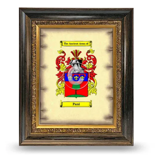 Pani Coat of Arms Framed - Heirloom