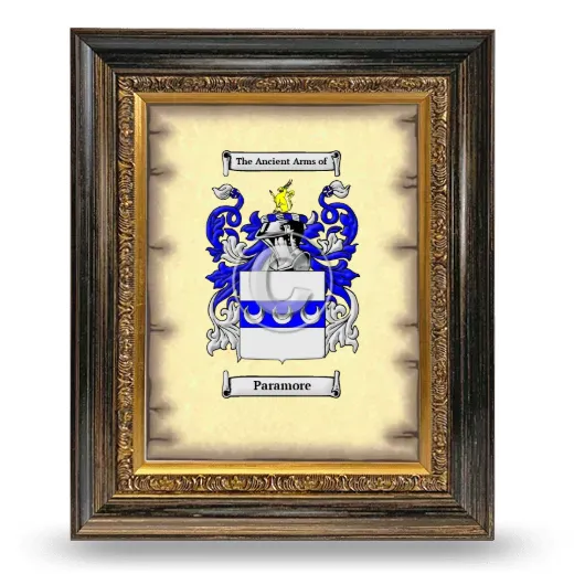 Paramore Coat of Arms Framed - Heirloom