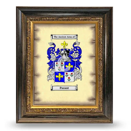 Parant Coat of Arms Framed - Heirloom