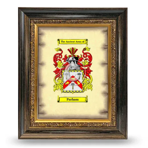 Parham Coat of Arms Framed - Heirloom