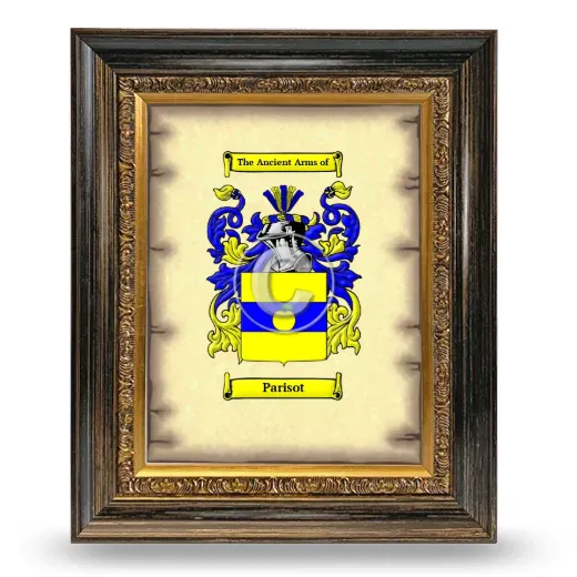 Parisot Coat of Arms Framed - Heirloom