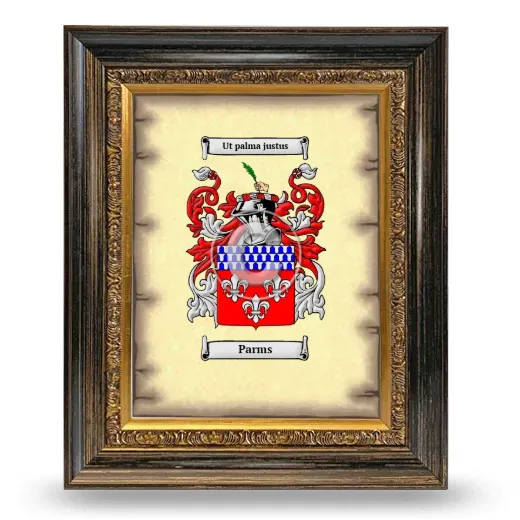 Parms Coat of Arms Framed - Heirloom