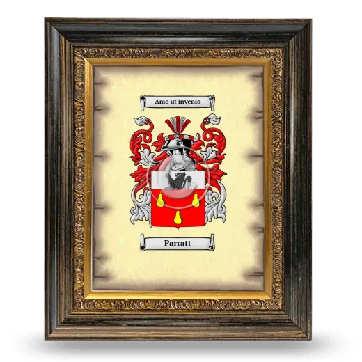 Parratt Coat of Arms Framed - Heirloom