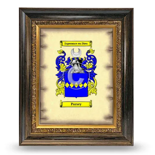Parsey Coat of Arms Framed - Heirloom