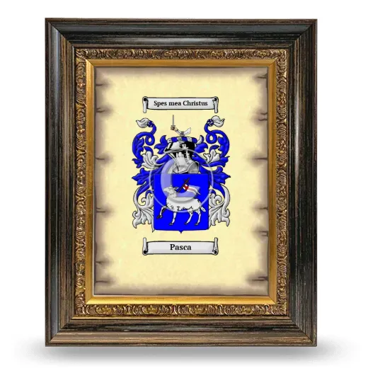 Pasca Coat of Arms Framed - Heirloom
