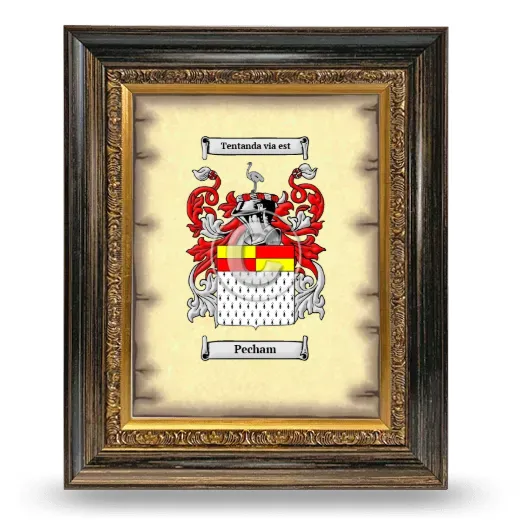 Pecham Coat of Arms Framed - Heirloom