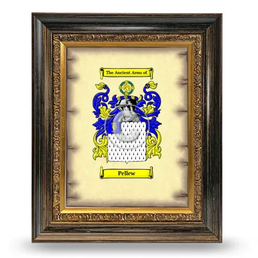 Pellew Coat of Arms Framed - Heirloom