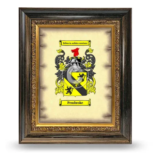 Pembroke Coat of Arms Framed - Heirloom