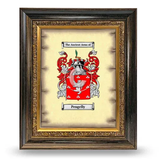 Pengelly Coat of Arms Framed - Heirloom