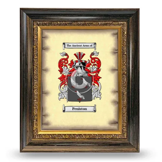 Peniston Coat of Arms Framed - Heirloom