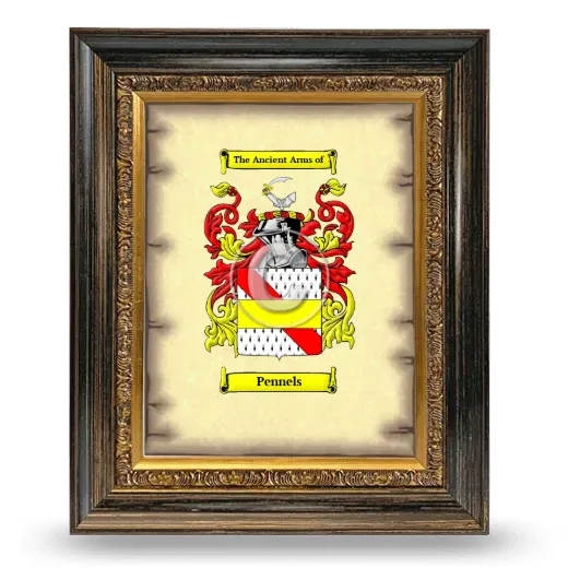 Pennels Coat of Arms Framed - Heirloom