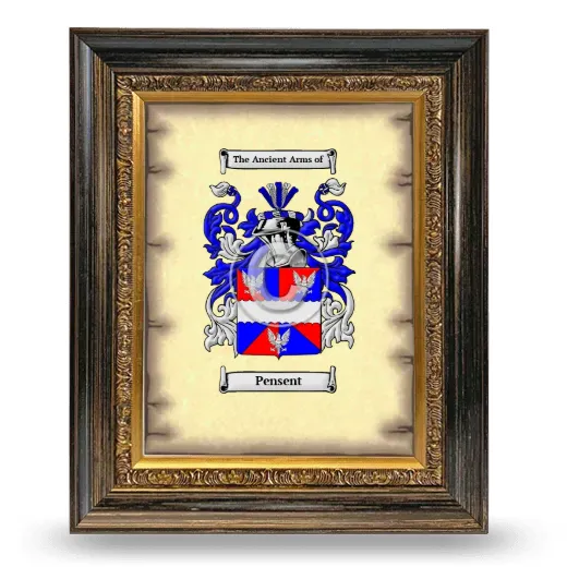 Pensent Coat of Arms Framed - Heirloom