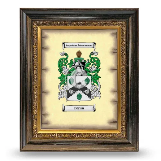 Perun Coat of Arms Framed - Heirloom