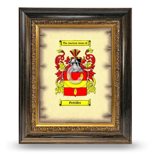 Pettifer Coat of Arms Framed - Heirloom