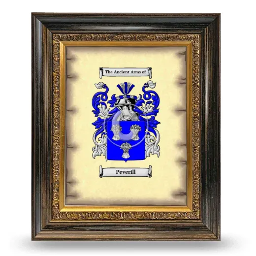 Peverill Coat of Arms Framed - Heirloom