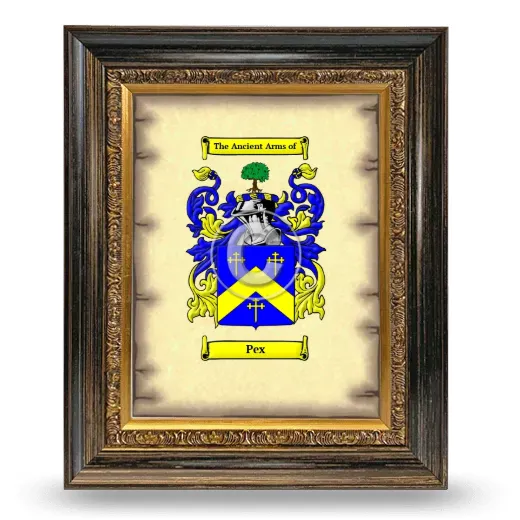 Pex Coat of Arms Framed - Heirloom