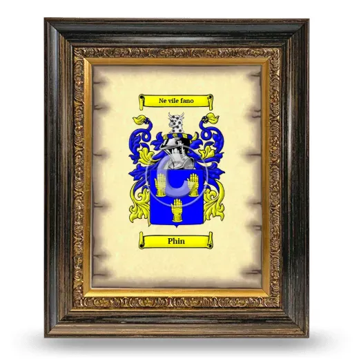 Phin Coat of Arms Framed - Heirloom