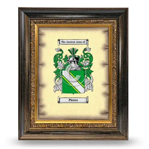 Pieres Coat of Arms Framed - Heirloom