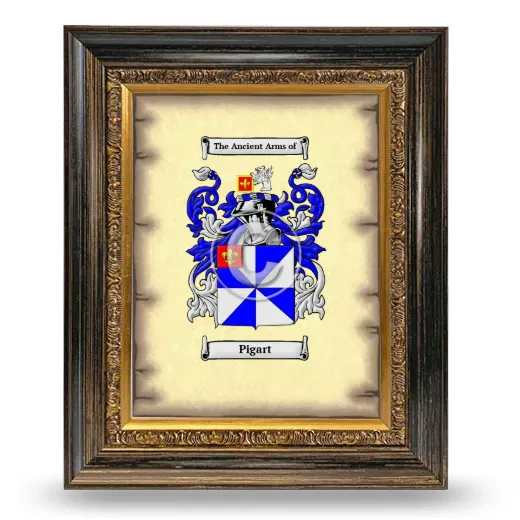 Pigart Coat of Arms Framed - Heirloom