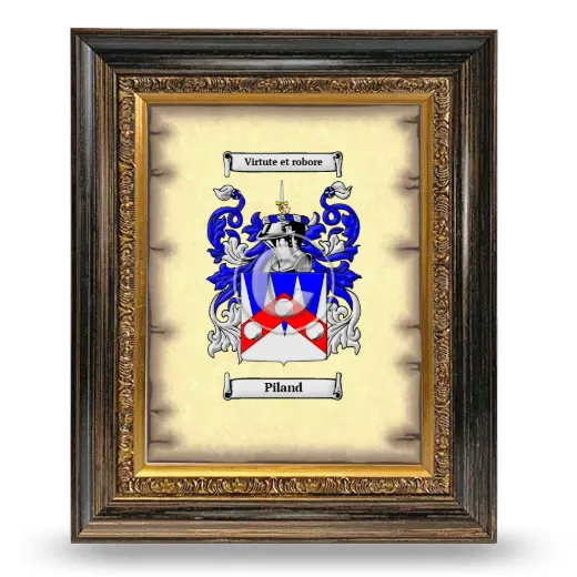 Piland Coat of Arms Framed - Heirloom