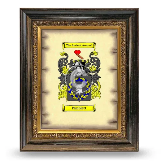 Pimblett Coat of Arms Framed - Heirloom