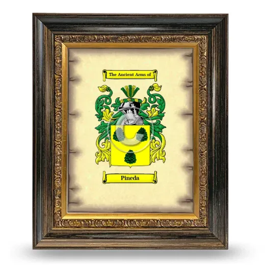 Pineda Coat of Arms Framed - Heirloom