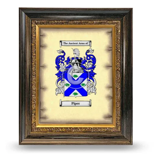 Piper Coat of Arms Framed - Heirloom