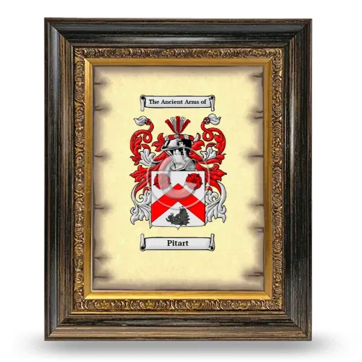 Pitart Coat of Arms Framed - Heirloom