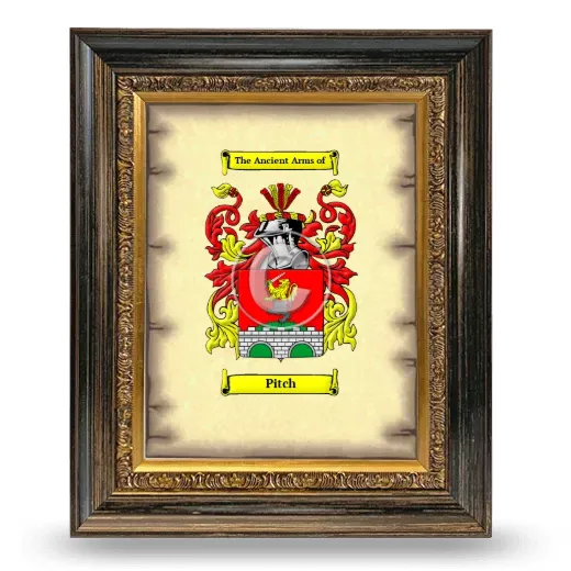 Pitch Coat of Arms Framed - Heirloom