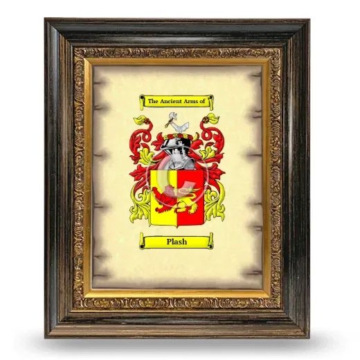 Plash Coat of Arms Framed - Heirloom