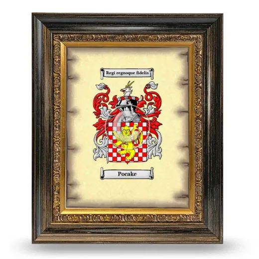Pocake Coat of Arms Framed - Heirloom