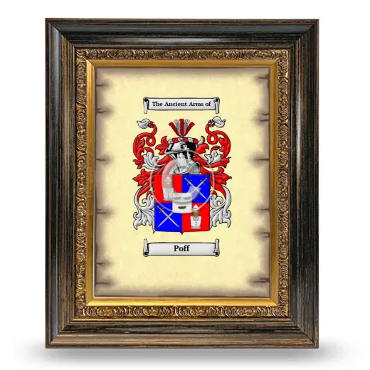 Poff Coat of Arms Framed - Heirloom
