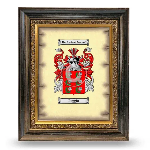 Poggio Coat of Arms Framed - Heirloom