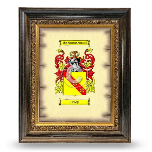 Poley Coat of Arms Framed - Heirloom