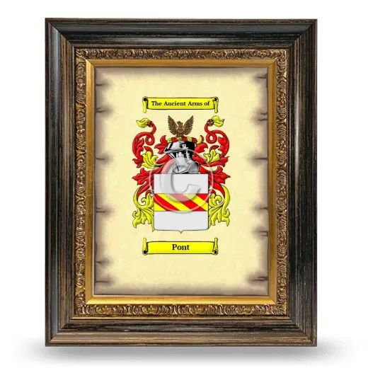 Pont Coat of Arms Framed - Heirloom