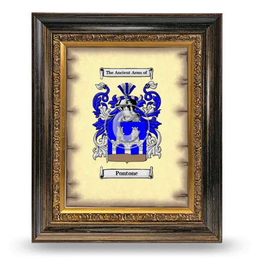 Pontone Coat of Arms Framed - Heirloom