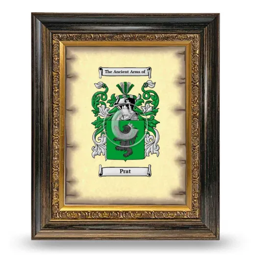 Prat Coat of Arms Framed - Heirloom