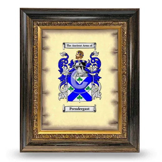 Prendergast Coat of Arms Framed - Heirloom