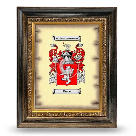 Pryce Coat of Arms Framed - Heirloom