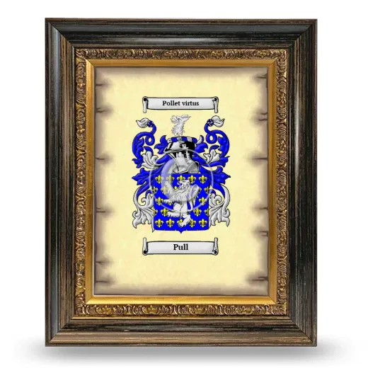 Pull Coat of Arms Framed - Heirloom