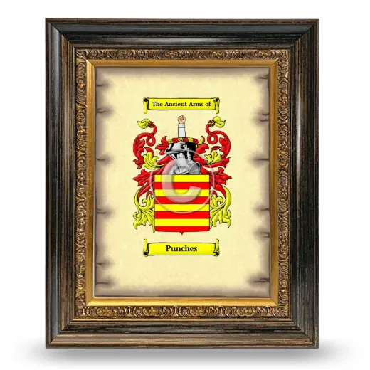 Punches Coat of Arms Framed - Heirloom