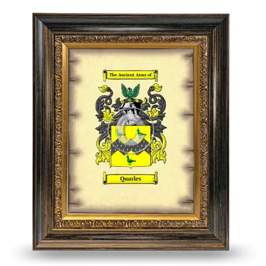 Quarles Coat of Arms Framed - Heirloom