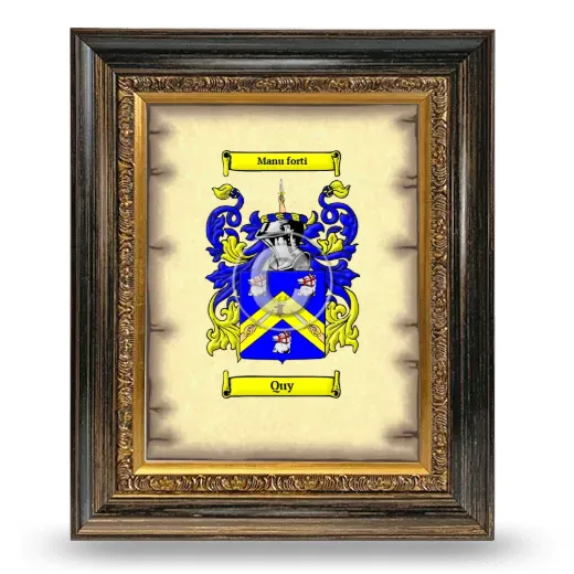 Quy Coat of Arms Framed - Heirloom