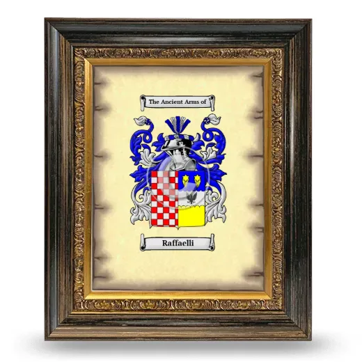 Raffaelli Coat of Arms Framed - Heirloom
